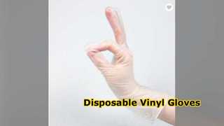 Gants jetables en vinyle bleu noir transparent SML XL
