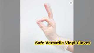 Gants en vinyle bleu noir transparent alimentaire DJ