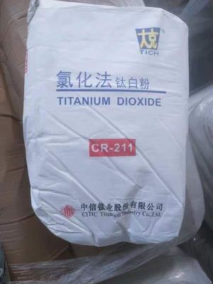 Processus de chlore de Tio2 rutile Dioxyde de titane CR-211 avec 96,5% de Tio2 pour le polycarbonate