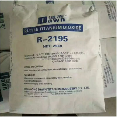Dawn Titanium R-2195 Rutile TiO2 avec certificat d'essai de sécurité CPSIA, teneur en plomb non détectée et phtalates restreints non détectés