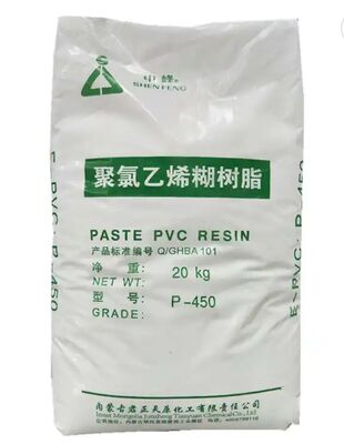 Pâte en PVC P450 de qualité émulsion Formosa avec une valeur de 65 K pour une excellente moussebilité et un faible poids moléculaire