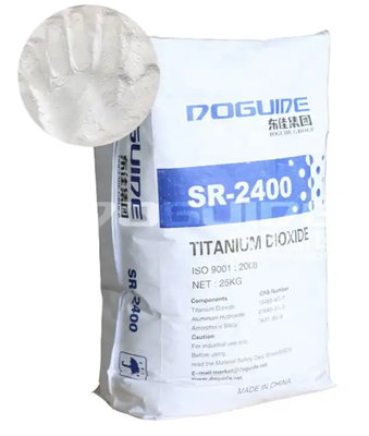 DOGUIDE SR-2400 Dioxyde de titane rutile avec revêtement de silice dense Si-Al pour une résistance élevée au blanchiment et à la teinture et un résidu de tamis ultra-faible