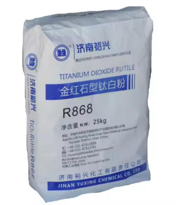 Bluestar Yuxing R868 Dioxyde de titane rutile avec revêtement inorganique Zr-Al pour une résistance à la teinture élevée et un faible sel soluble
