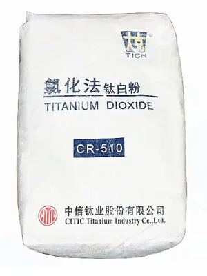 Processus de chlorure Dioxyde de titane rutile CR-510 à 94,5% de TiO2 pour revêtement électrophorétique automobile à haute blancheur