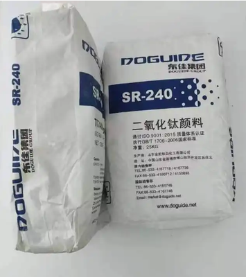 SR-240 Dioxyde de titane rutile avec une teneur en TiO2 ≥ 96,0%, une teneur en rutile ≥ 97,0% et une puissance de réduction de la teinture ≥ 185%