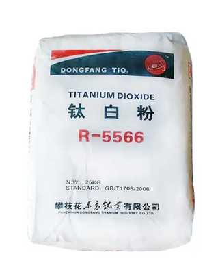 R-5566 Pigment de dioxyde de titane rutile avec 94,4% de TiO2, 99,3% de rutile et résistance à la teinture de 1977