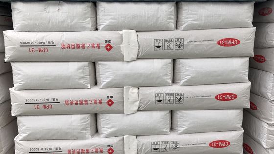 Résine de pâte en PVC Jilantai CPM-31 à particules d'impureté ultra-faible ≤ 20 pièces, blancheur thermique ≥ 95% et degré de polymérisation 1200-1400