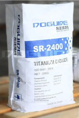 SR-2400 Dioxyde de titane rutile à haute blancheur ≥ 97%, forte teinture ≥ 180%, et revêtement en silice/aluminium